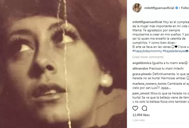 Milett Figueroa y su mamá