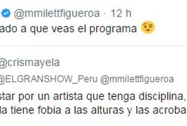 Milett Figueroa responde a seguidora que cuestionó su regreso a ‘El Gran Show’
