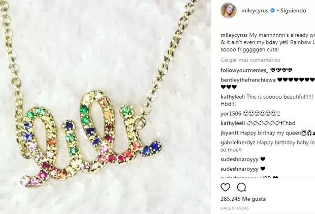 Regalo de Liam Hemsworth a Miley Cyrus