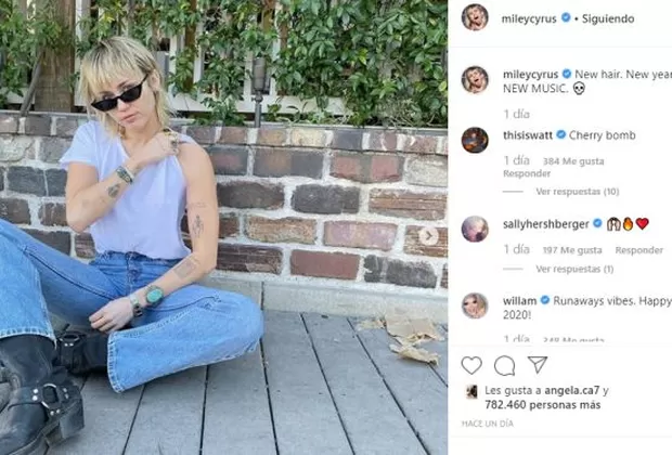 Miley Cyrus se realizó peculiar corte de cabello