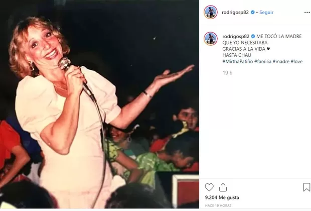 Mirtha Patiño: su hijo Rodrigo Sánchez se despide con emotivo mensaje 