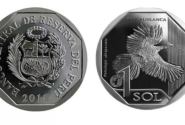 Moneda de S/ 1 alusiva a la pava aliblanca ganó premio como la mejor del mundo