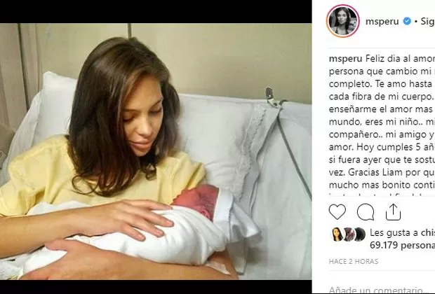 Natalie Vértiz Liam cumpleaños