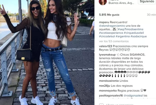 Natalie Vértiz y Alondra García Miró se encontraron con Christian Meier en Argentina
