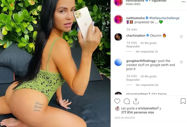 Natti Natasha inició nuevo reto viral con impactante foto en Instagram