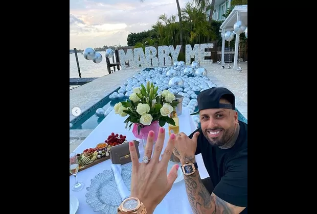 Nicky Jam le pidió matrimonio a Cydney Moreau en romántica ceremonia