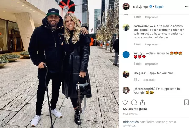 Nicky Jam presentó en redes sociales a su nueva pareja