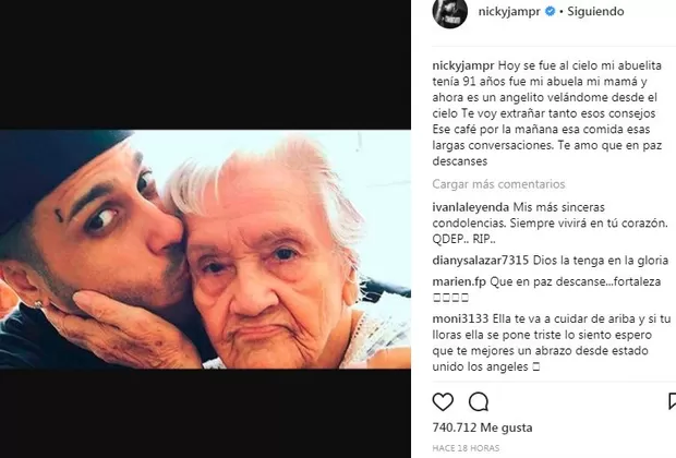 Murió la abuela de Nicky Jam
