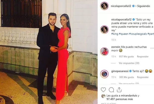 Nicola Porcella y Romina Lozano