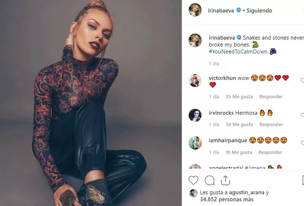 Irina Baeva indirecta Geraldine Bazán