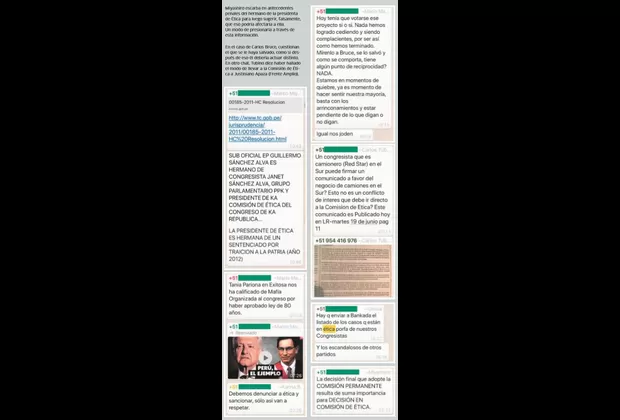 Nuevos chats de 'La Botica' revelan ataques contra Vizcarra y uso de la Comisión de Ética