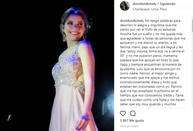 Hija de Orlando Fundichely agradeció así tras ganar el 'Chacla Teen 2017'