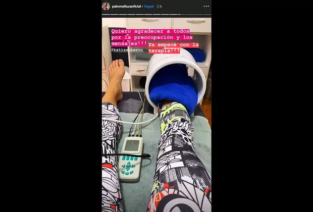 Paloma Fiuza se recupera así tras la lesión que sufrió en EEG