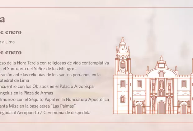 Papa Francisco: esta es la agenda oficial de su visita al Perú
