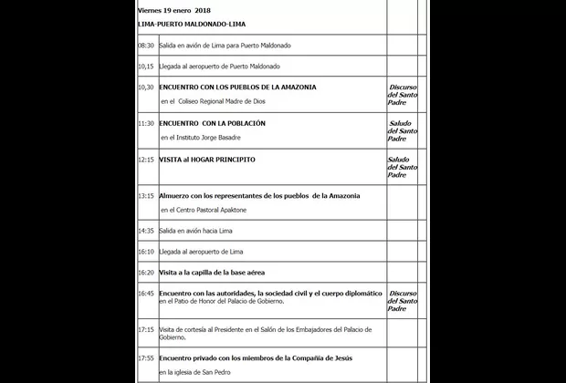 PPK y papa Francisco se reunirán tras visita del pontífice a Puerto Maldonado