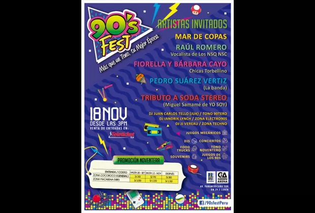 Sorteo para el 90's Fest