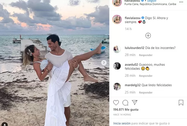 Patricio Parodi le propuso matrimonio a Flavia Laos en Punta Cana
