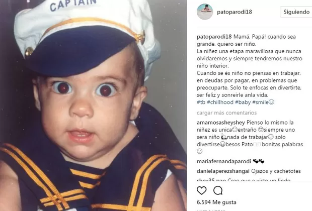 Patricio Parodi mostró foto de su infancia y esto hizo ex de Flavia Laos 