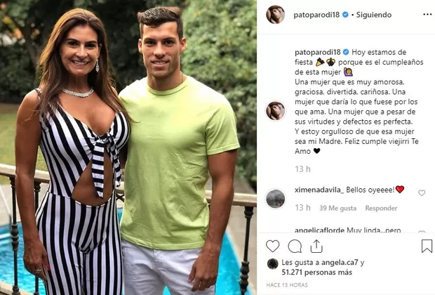 Mamá de Patricio Parodi cumpleaños