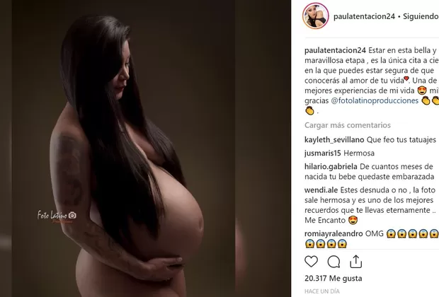 Paula Arias luce su avanzado embarazo al desnudo a pocos días de dar a luz