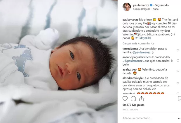 Paula Manzanal revela el rostro del pequeño Valentino y cautiva a fans 