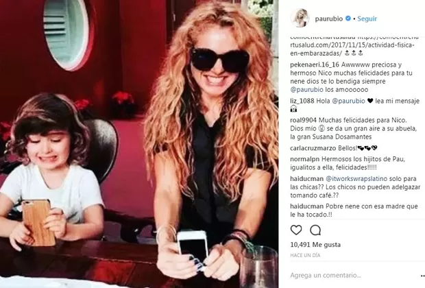 Paulina Rubio reveló foto de su hijo Nicolás al cumplir 7 años
