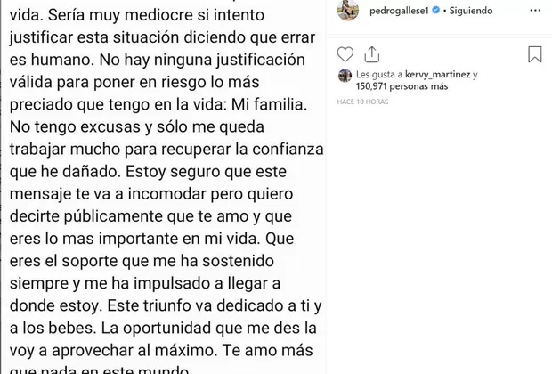 Pedro Gallese le pide perdón a su esposa Claudia Díaz tras escándalo de infidelidad 