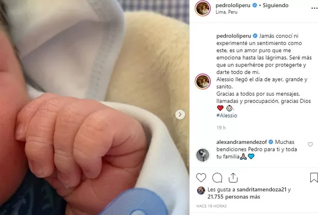 Pedro Loli ya es papá