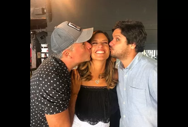 Pía Copello se reencontró con Mathías Brivio y Gian Piero Díaz y esto pasó