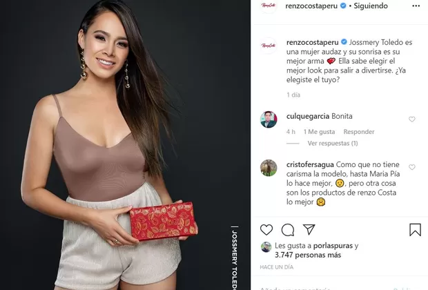 Policía Jossmery Toledo se luce como imagen de conocida marca de carteras