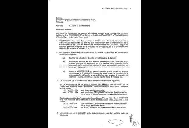 Nuevos documentos de la relación de PPK con Odebrecht entre los años 2004 y 2005