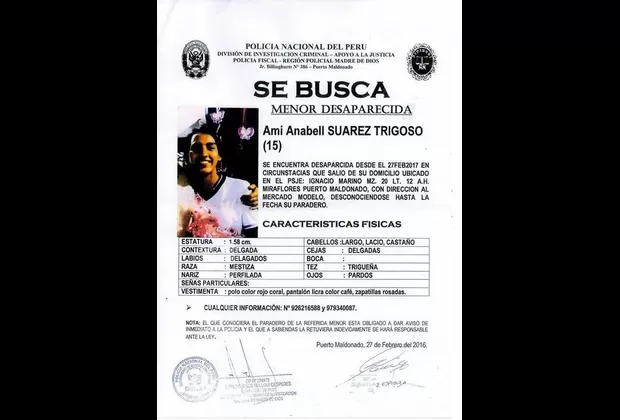 Puerto Maldonado: menor de 15 años es buscada por su familia