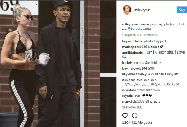 ¿Por qué esta foto de Miley Cyrus y Barack Obama se volvió viral en redes?