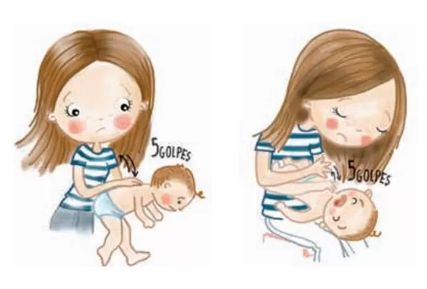 ¿Qué hacer si un niño se atora con un alimento o juguete?