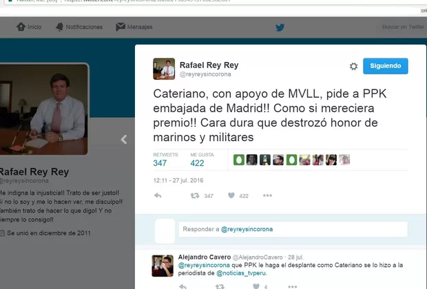 Rafael Rey: los ofensivos tuits del voceado candidato a contralor