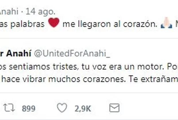 RBD: Anahí se conmovió con este pedido hecho por sus fanáticos