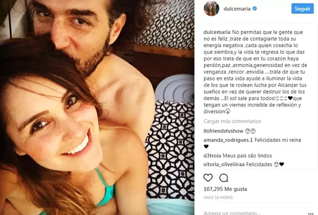 Dulce María responde a quienes cuestionan su felicidad y se luce con su novio