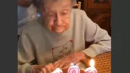 Abuela pierde la dentadura al soplar sus velas