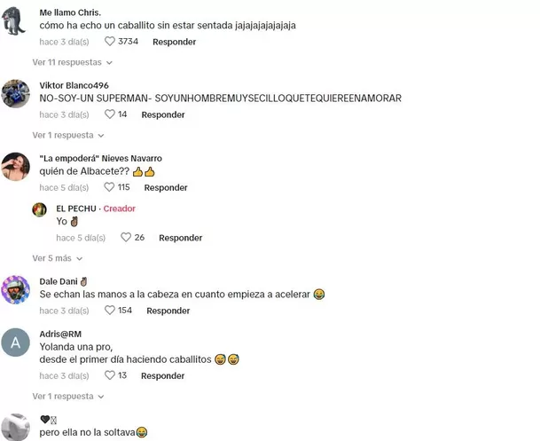 Comentarios en TikTok