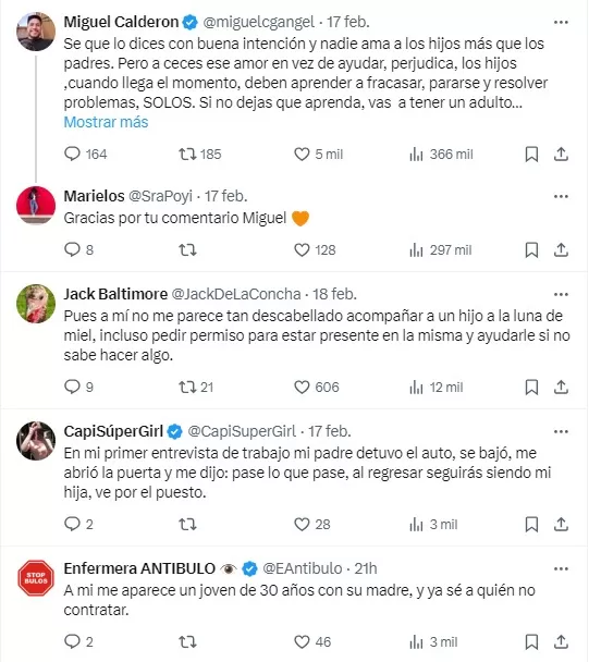 ¿Acompañarías a tu hijo a una entrevista laboral?: Mujer dice estar de acuerdo y encendió las redes. Foto: X