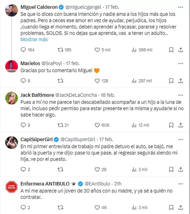 ¿Acompañarías a tu hijo a una entrevista laboral?: Mujer dice estar de acuerdo y encendió las redes. Foto: X