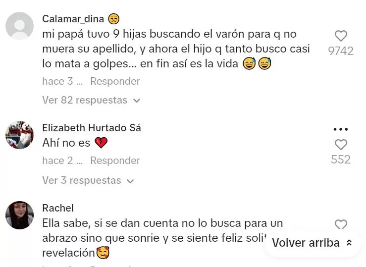 Comentarios en TikTok