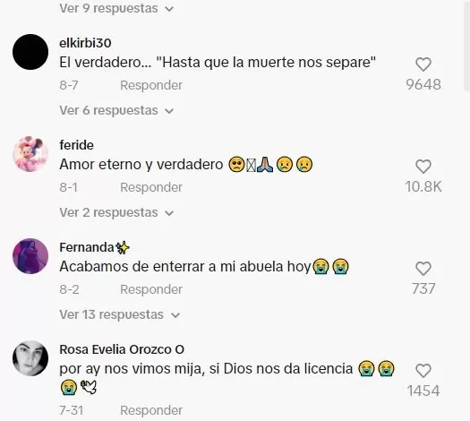 Comentarios en TikTok