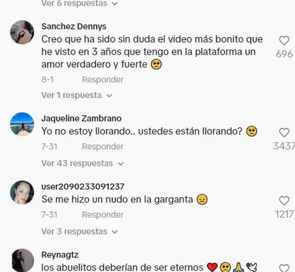 Comentarios en TikTok