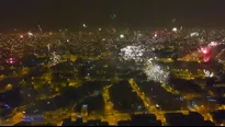 Cientos de fuegos artificiales iluminaron la primera madrugada del 2018 / Video YouTube: DJCHRISTIANCHIRRE