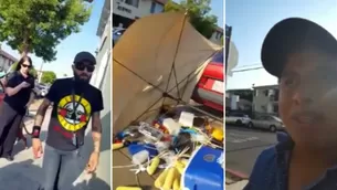 Argentino destruye carrito de comidas de mexicano en EE.UU. Video: Youtube