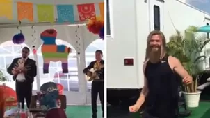 Avengers: Endgame: graban a Thor bailando &quot;La Bamba&quot; en detr&aacute;s de c&aacute;maras de la cinta. Foto: captura