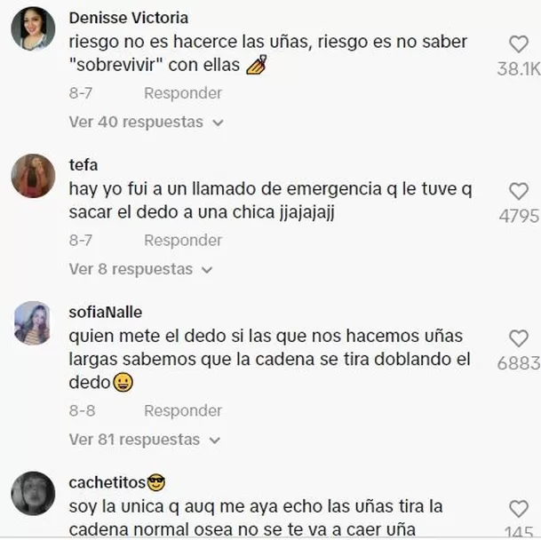 Comentarios en TikTok 