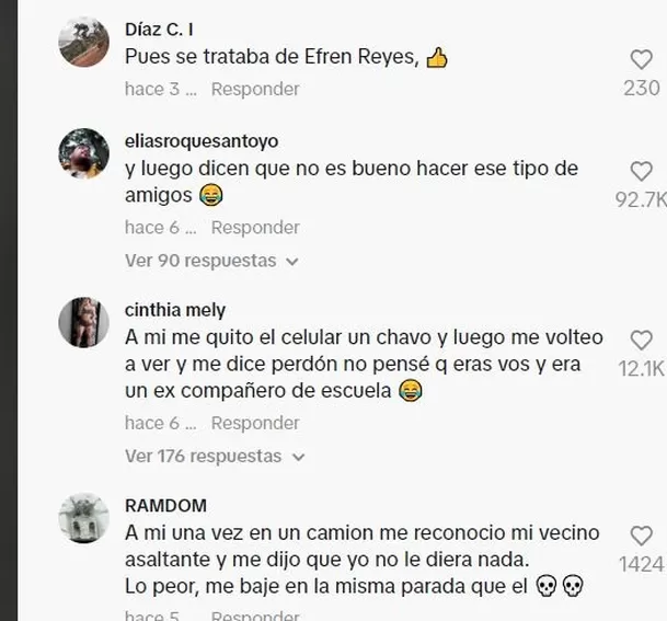 Comentarios en TikTok 