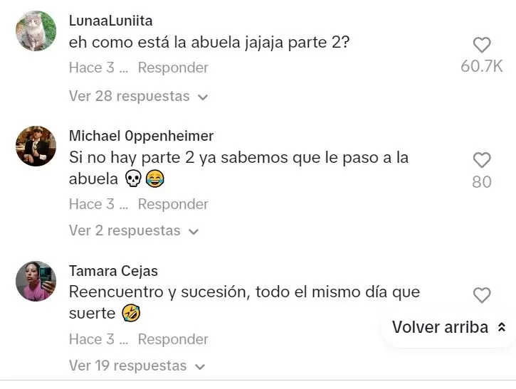 Los usuarios de TikTok se preocuparon por la abuela 